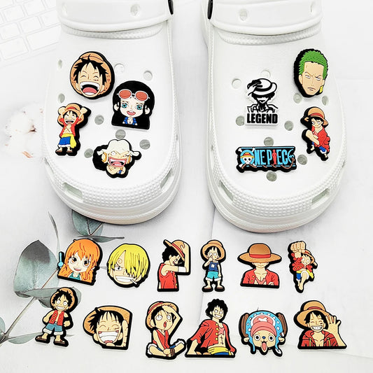 1 pièce Nouveau charme de chaussure One Piece Luffy – Personnage de dessin animé anime, accessoire de décoration pour chaussures ,